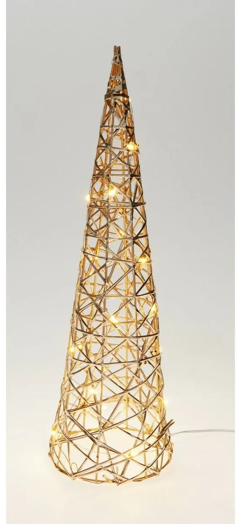 Karácsonyi világító kúp Champagne, 40 x 12 cm, 20mikro LED, elemes, 40 cm