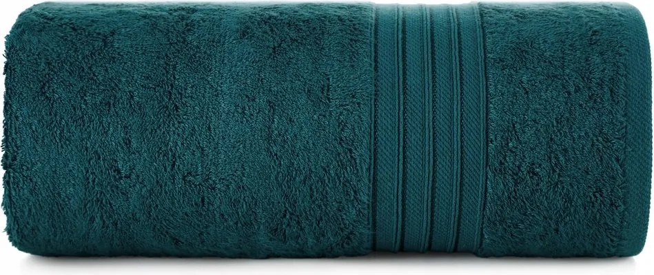 Fürdőlepedő 70X140 modálból, dekoratív csíkokkal c.turkus