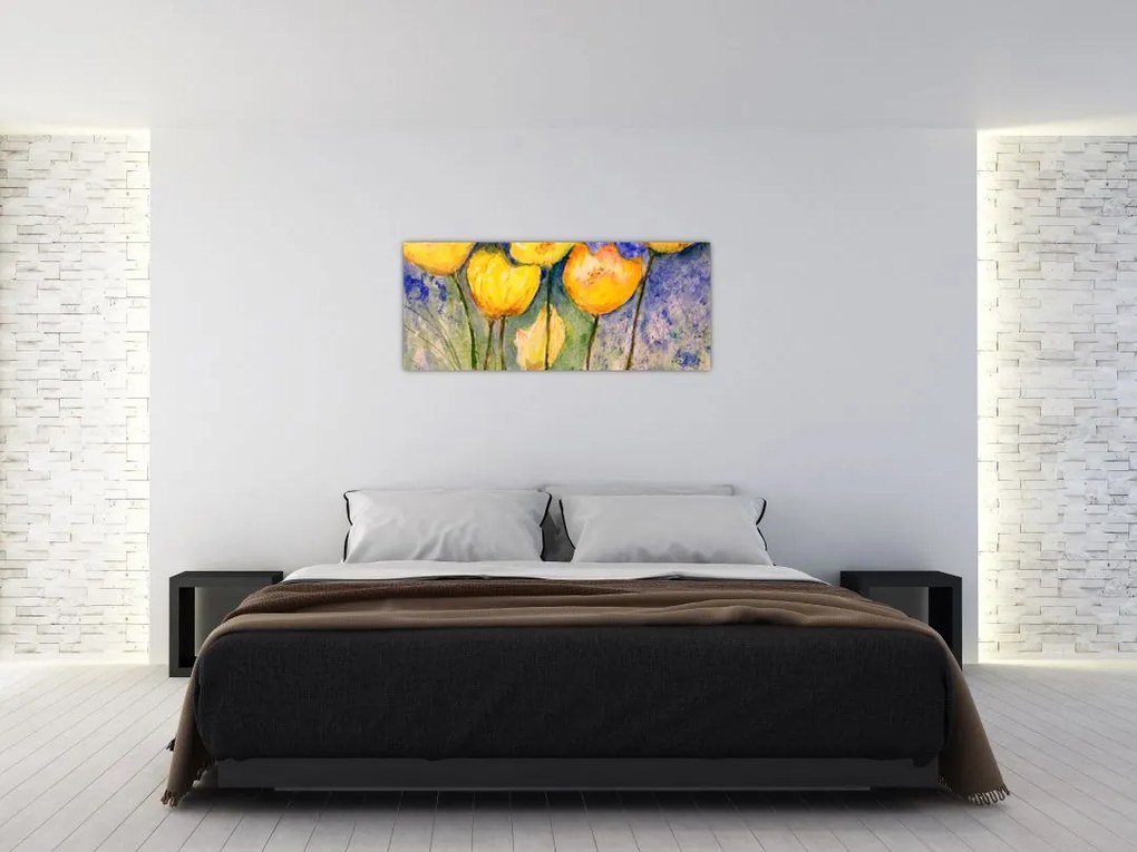 Kép - sárga tulipán (120x50 cm)