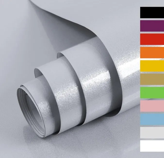 Vinyl öntapadós tapéta ezüst fényes 40cm x 10m