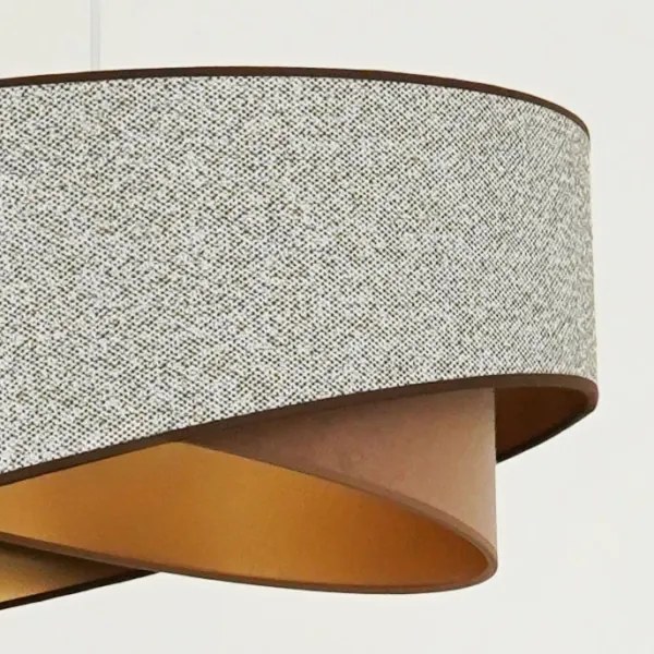 Brilagi - LED Csillár zsinóron LYRA 1xE27/15W/230V szürke/krémes/arany