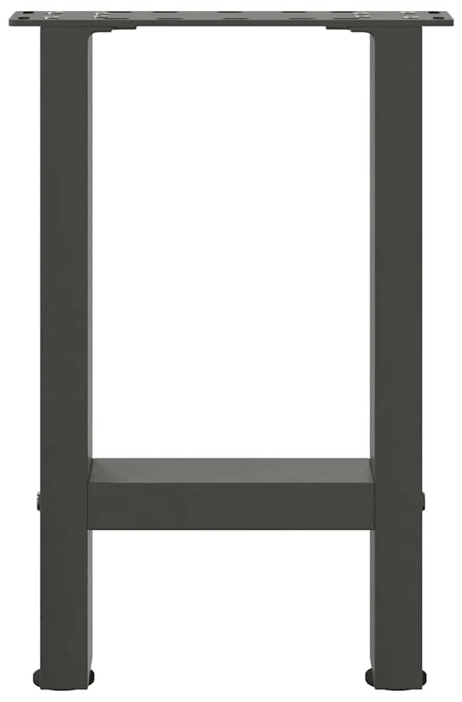 2 db antracitszürke acél dohányzóasztal láb 28 x (42-43) cm