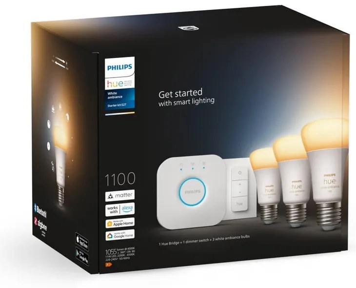 Okos kezdő készlet 5 db-os E27, 11 W White ambiance – Philips Hue