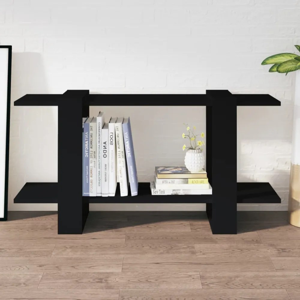 fekete szerelt fa könyvszekrény 100 x 30 x 51 cm