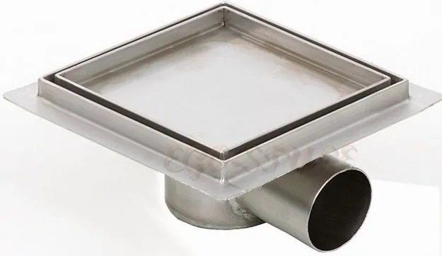 Kesmet Szennyvízrács 10x10 cm beépíthető csempe 100x100mm szifon fém