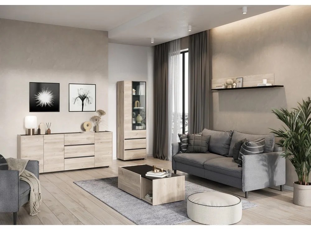 Dohányzóasztal tölgyfa dekorral Cantoria - Germania