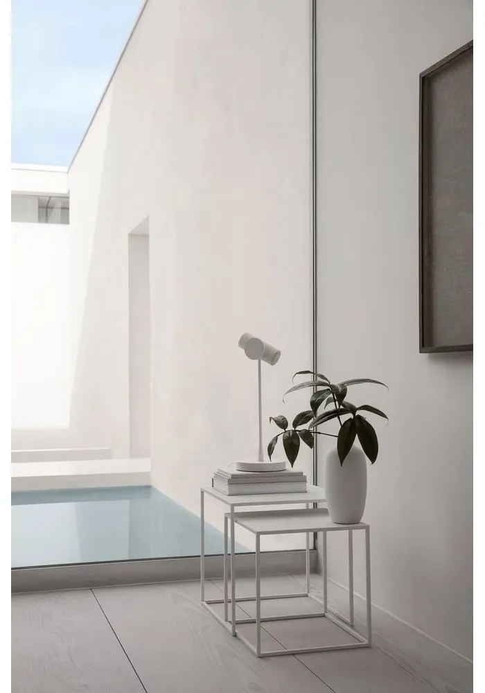 Fehér fém dohányzóasztal szett 2 db-os 40x40 cm Fera – Blomus