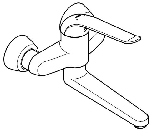 GROHE 32773000 - EUROECO SPECIAL mosdócsaptelep 257 mm, fényes króm
