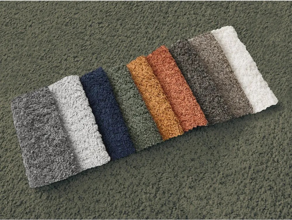 Zöld buklé sarokkanapé (bal oldali-heverő résszel) Azra – Bobochic Paris