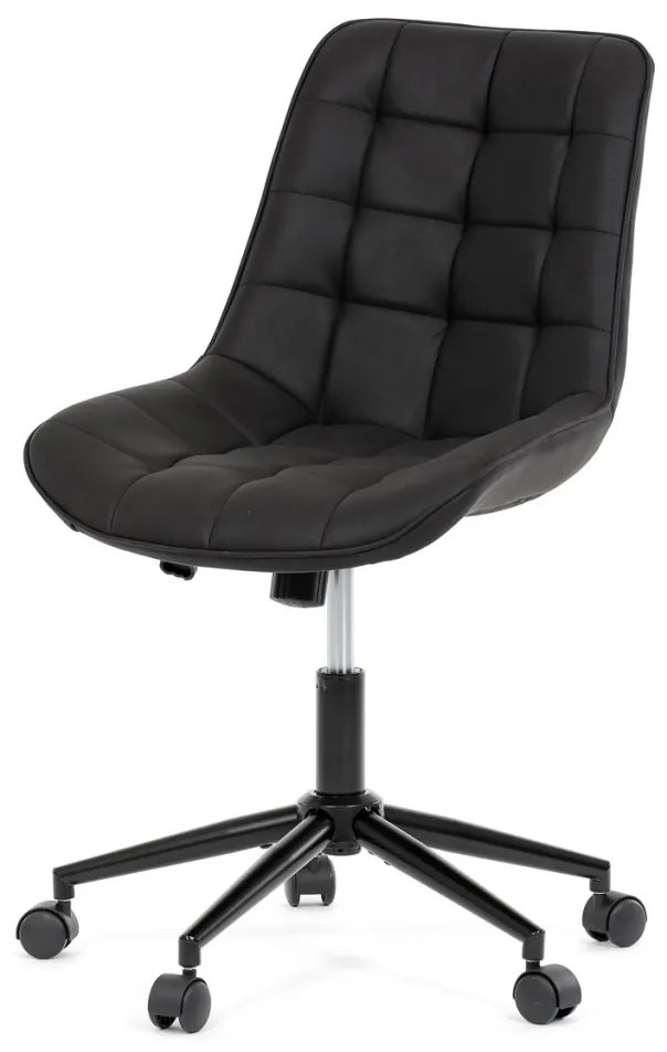 Scaun pivotant de birou cu tapițerie din material negru. KA-V3120