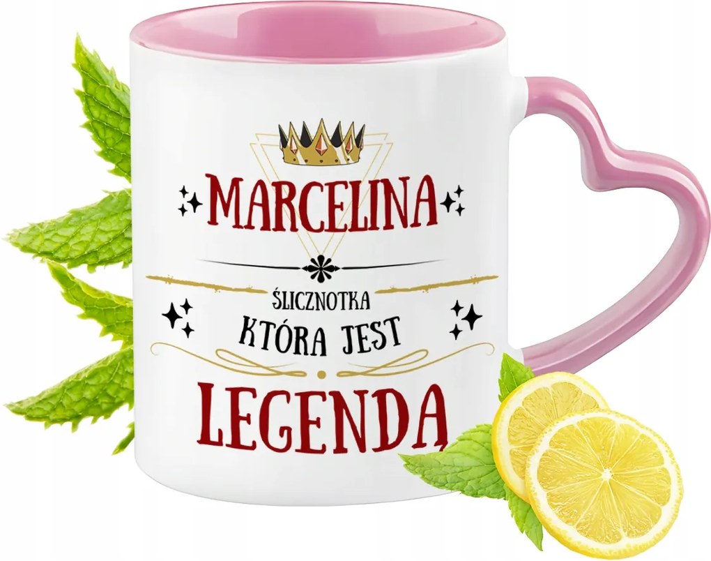 Marcelina Bögre Rózsaszín Szív Alakú Füllel Kávé Ajándék