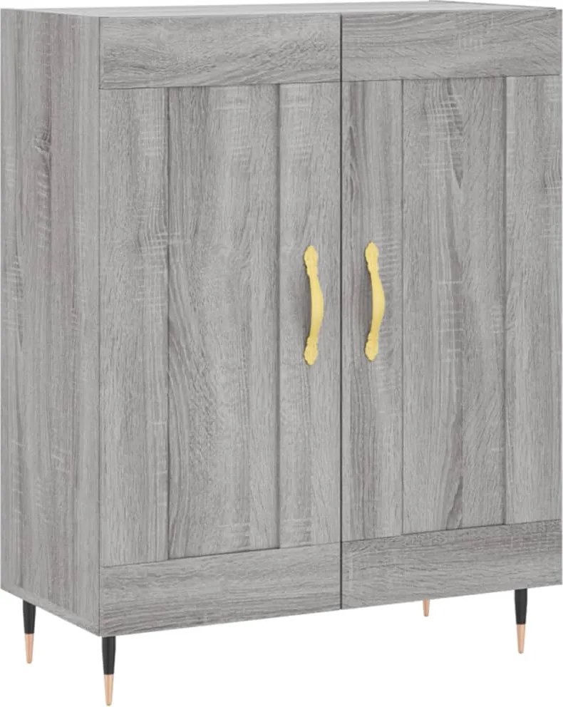 vidaXL szürke sonoma színű szerelt fa tálalószekrény 69,5 x 34 x 90 cm