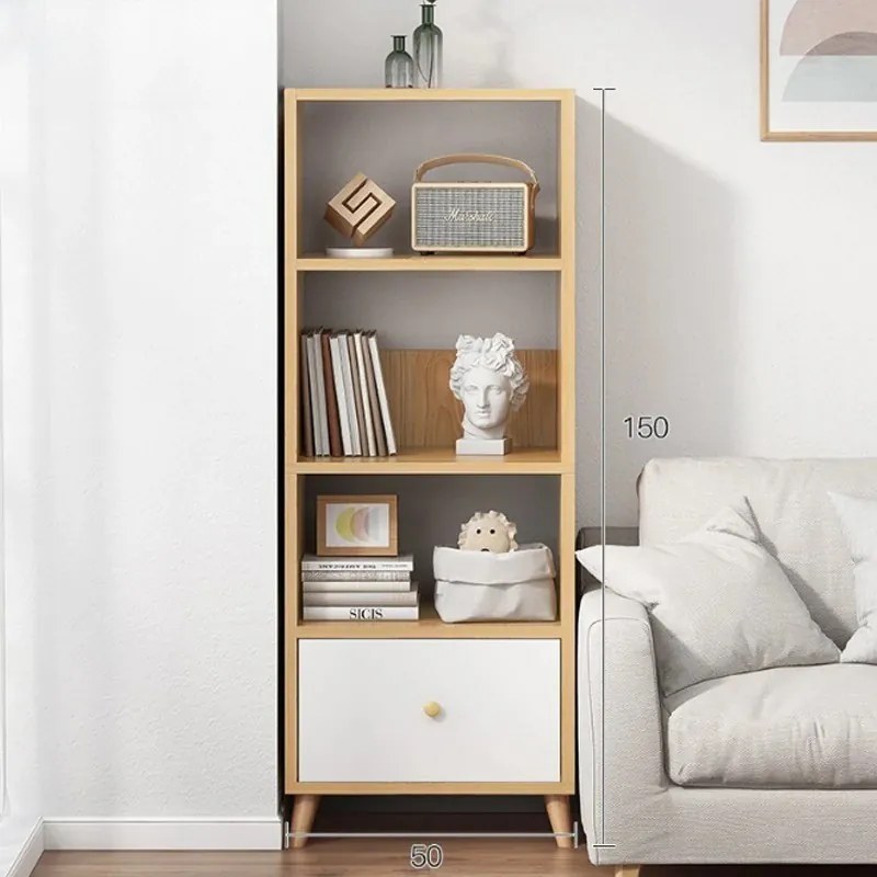 Könyvespolc 3 polcos 150x30x50cm fehér FUR1830-2