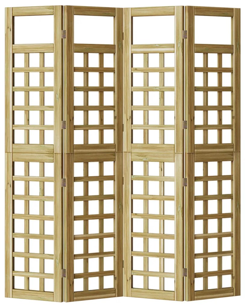 Külső Képernyő – 4 Panel, Kezelt Fenyőfa