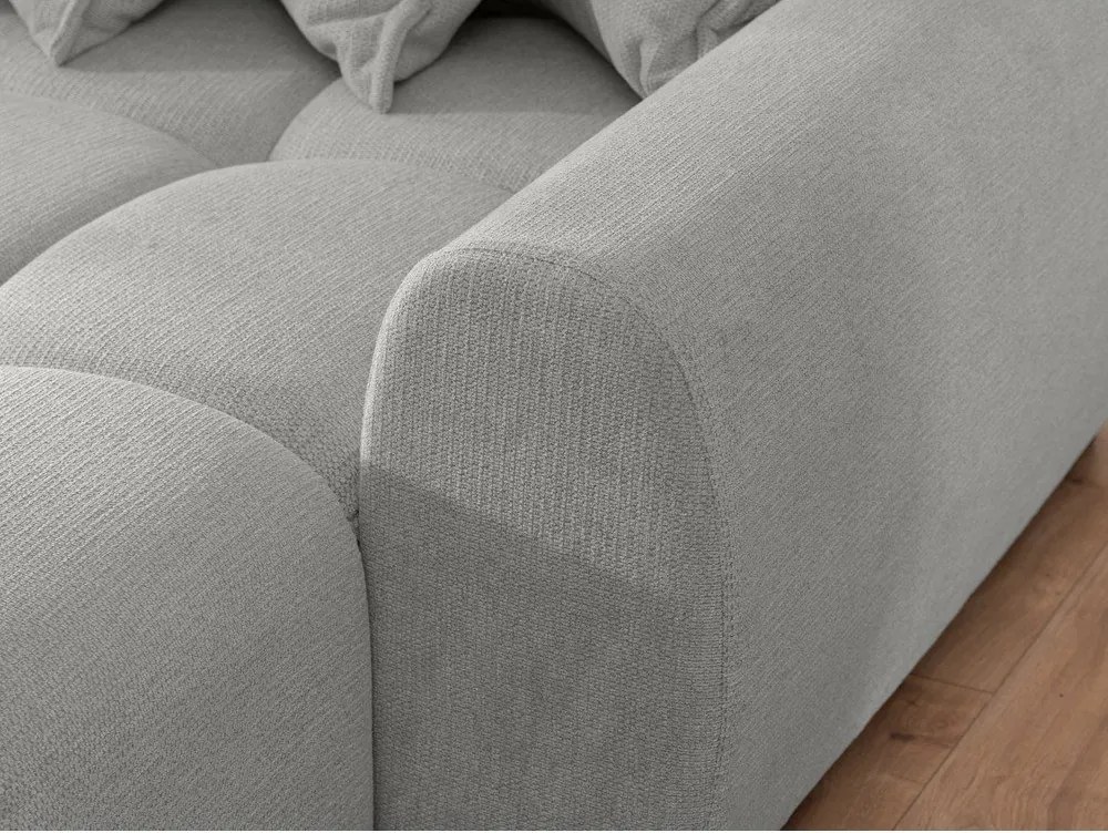 Világosszürke sarokkanapé (jobb oldali-heverő résszel) Albane – Ropez