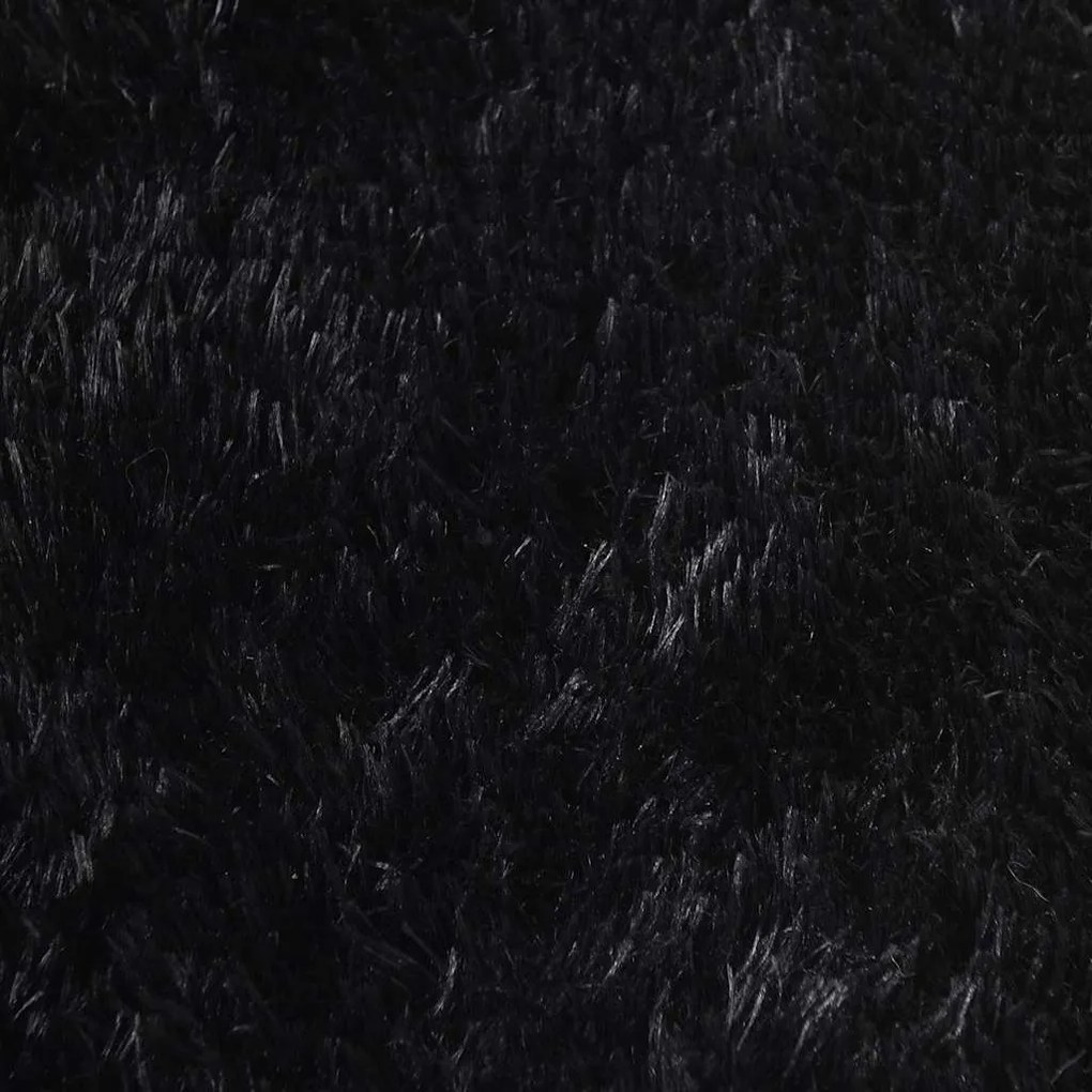 fekete hosszú szálú NAVARRA bozontos szőnyeg 200x200 cm