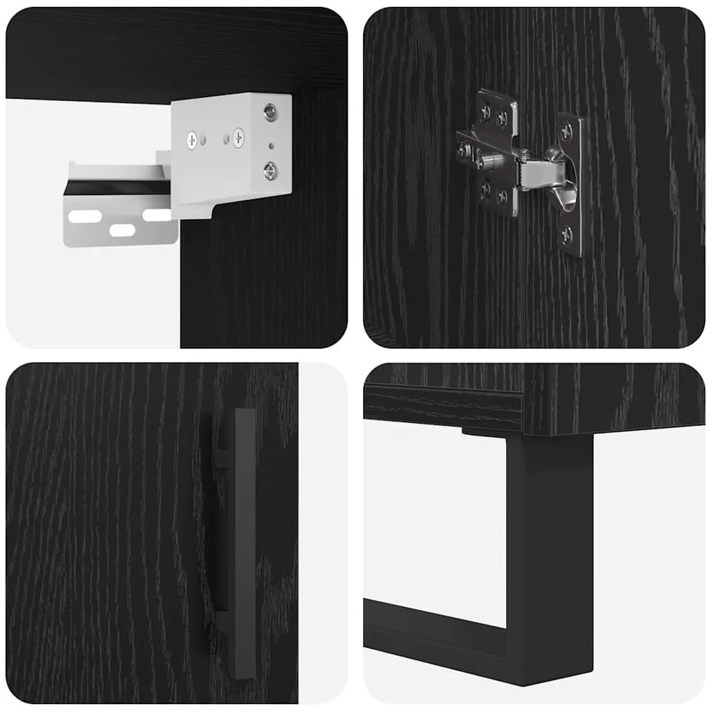 Magasfiú Musta tammi 69.5 x 34 x 90 cm Faanyag