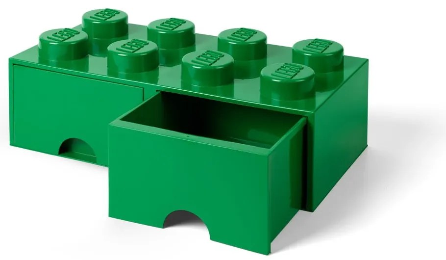 Zöld 2 fiókos tárolódoboz - LEGO®