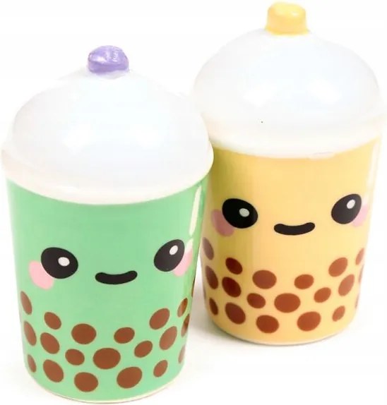 Sószóró Borsszóró Szett Boba Matcha Bubble Tea Dekoráció Minden Asztalra