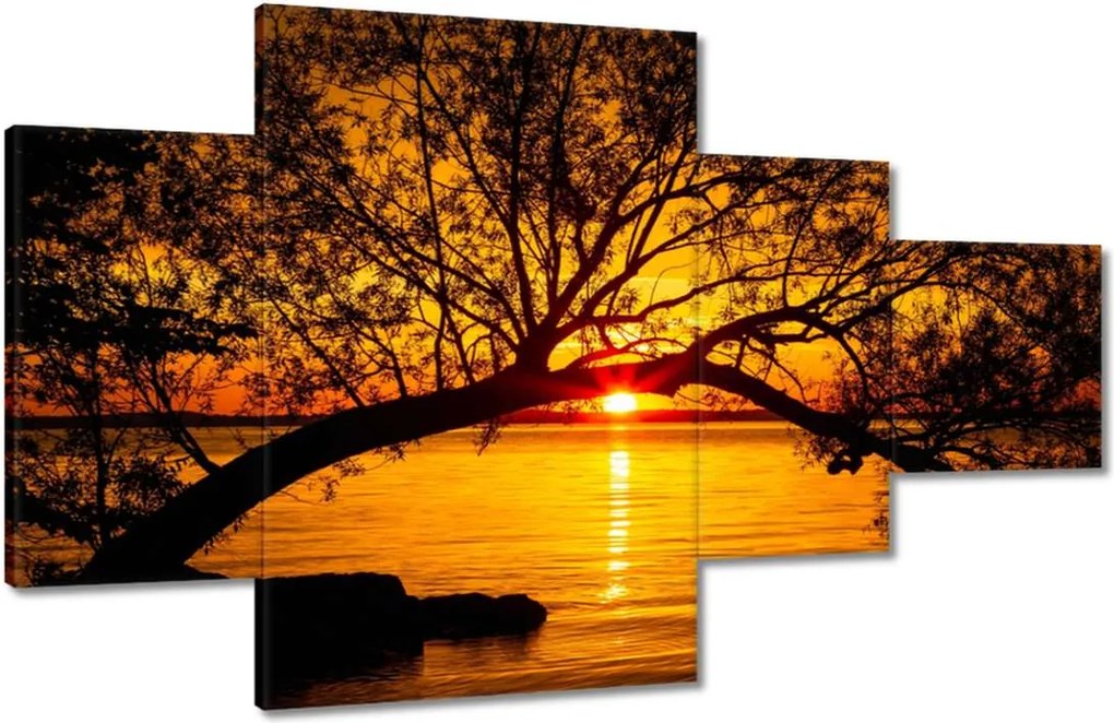 Vászonkép 130x80 Tengerpart Fa Tenger