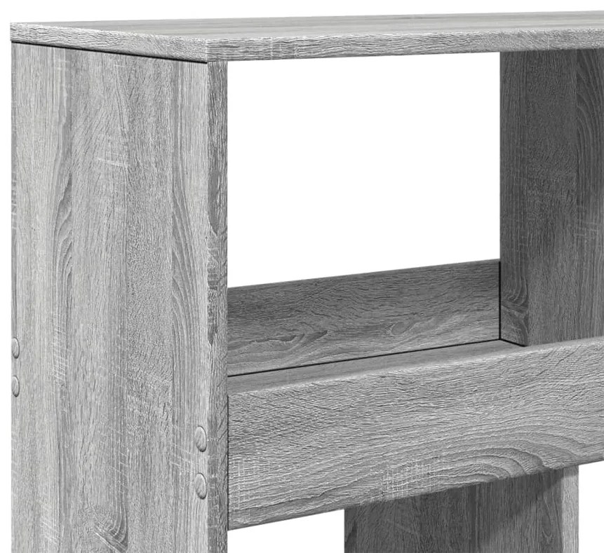 szürke sonoma színű szerelt fa térelválasztó 100x33x125,5 cm