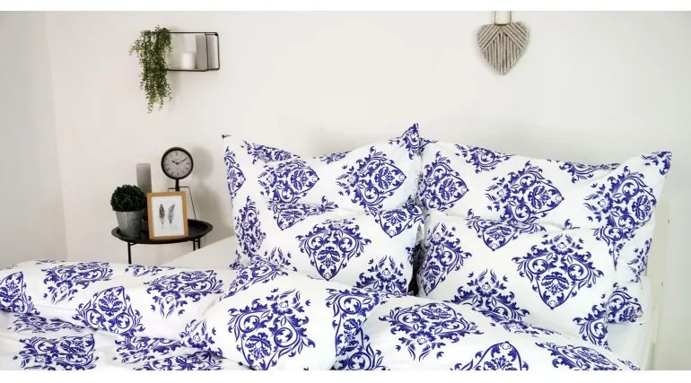 EMI Athén kék ágyneműhuzat, Francia szett1 200x220 + 2x (70x90)