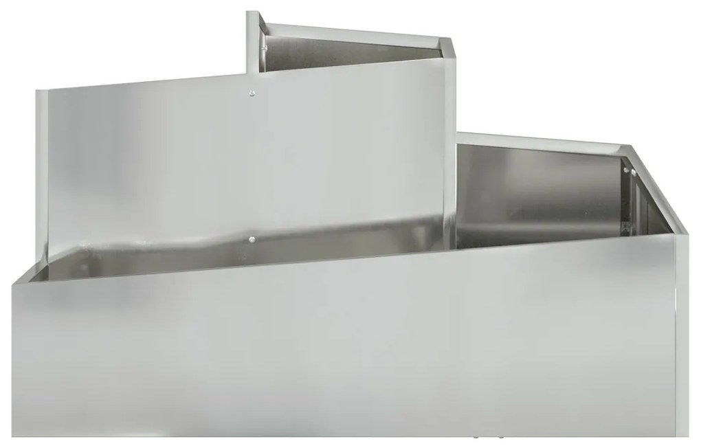 virágcserép 80x80x50 cm galvanizált acél