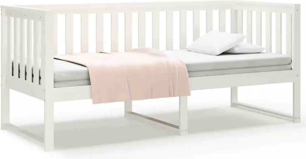 vidaXL fehér tömör fenyőfa kanapéágy matrac nélkül 80 x 200 cm