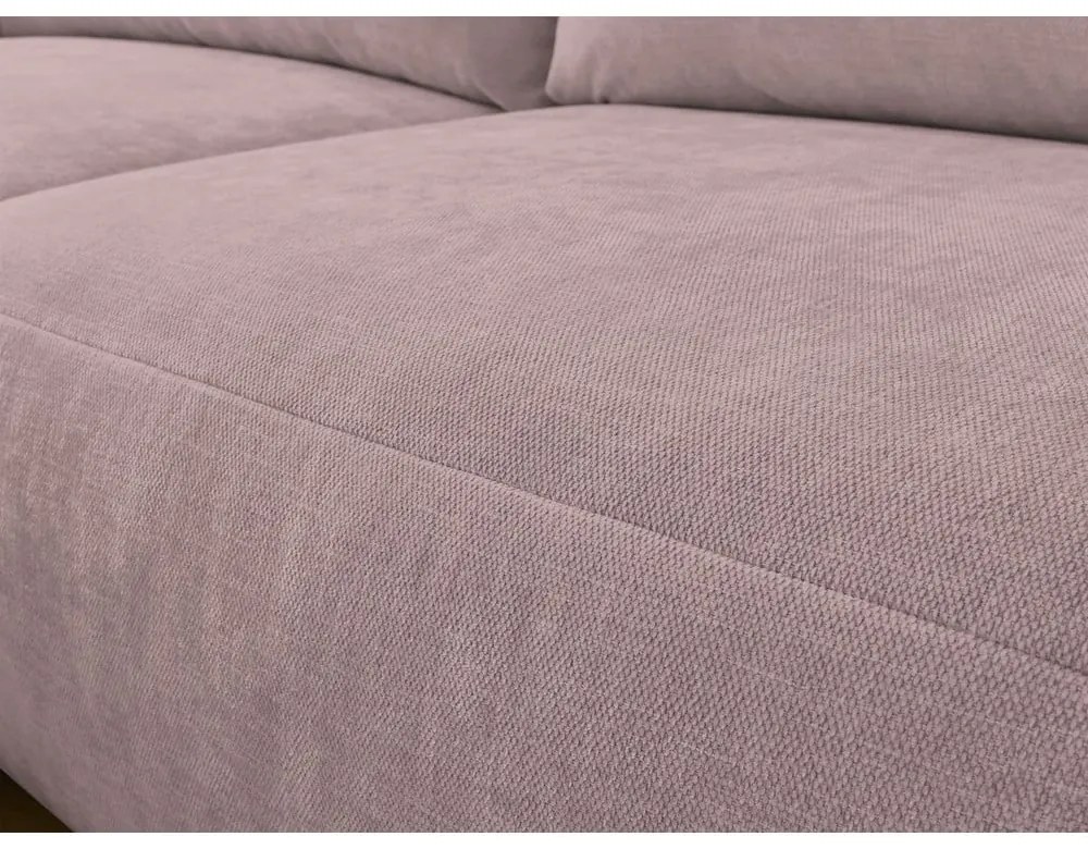 Világos rózsaszín sarokkanapé Aden – Bobochic Paris