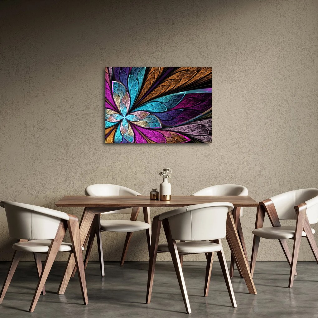 Kép - absztrakció, virág (70x50 cm)