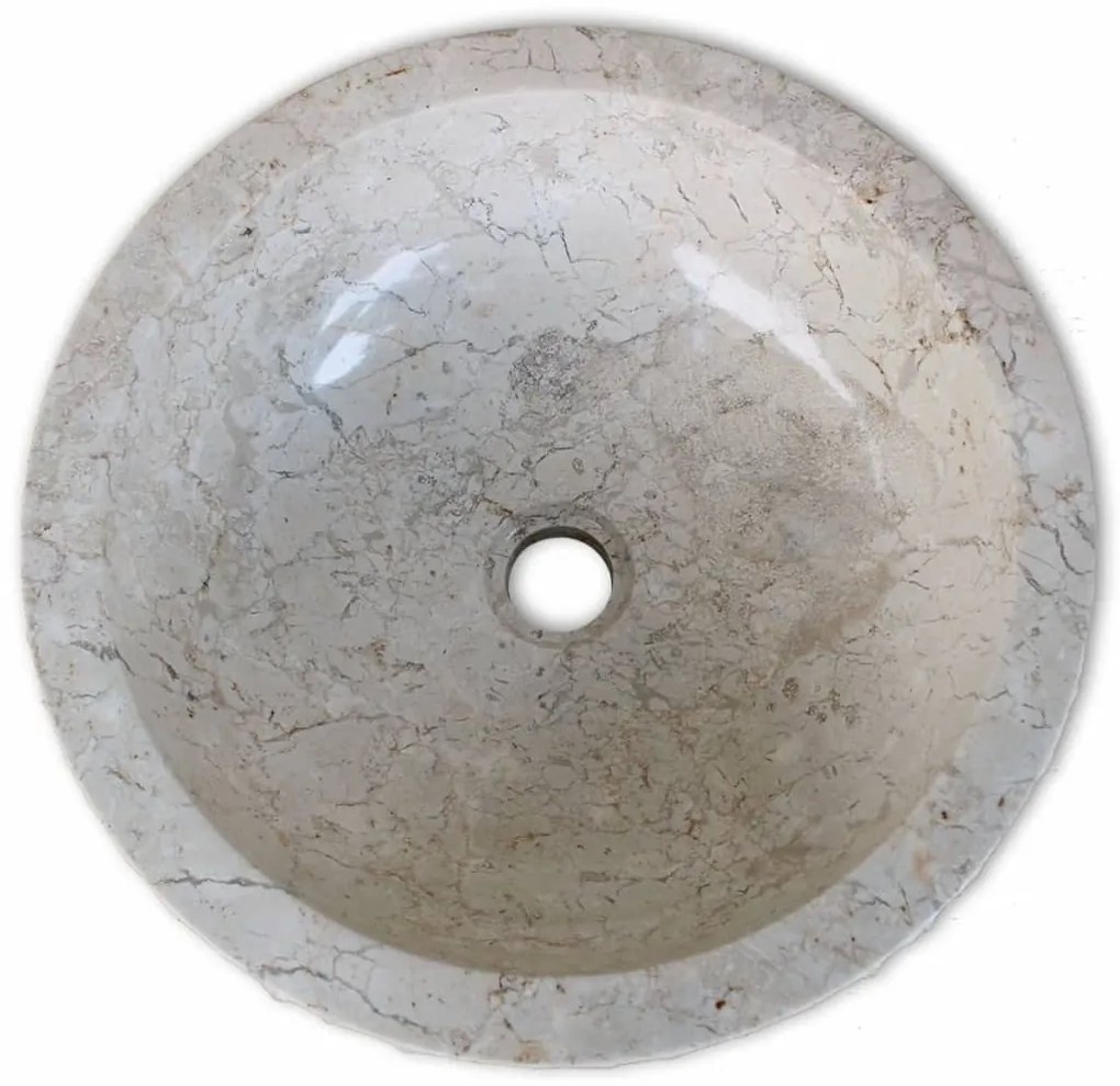 Krémszínű fürdőszobai mosdókagyló 40 cm