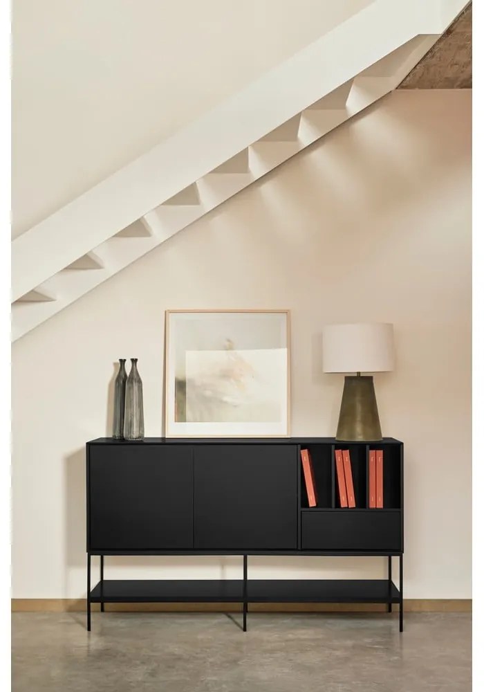 Fekete komód 166x98x45 cm Platt – Teulat