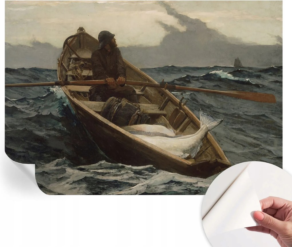 Öntapadós tapéta Fali furnér 3D hatás Halász a tengeren 208x146 cm