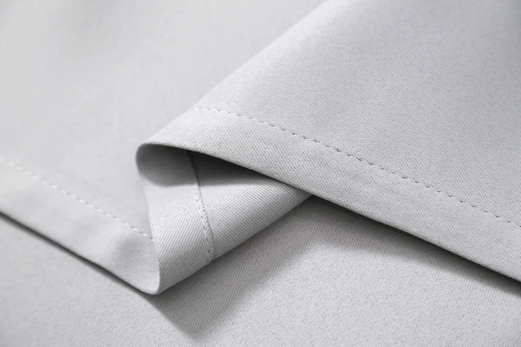 Függöny OXFORD LIGHT 140x250 cm, világosszürke Felfüggesztés: Hullámos sínszalag