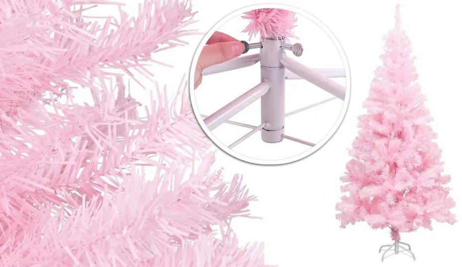 Rózsaszín műfenyő - több méretben-120 cm-es