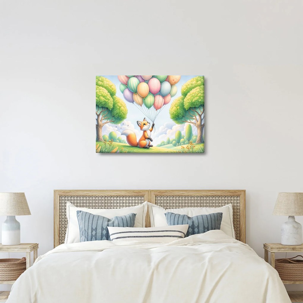 Kép – Boldog róka (70x50 cm)