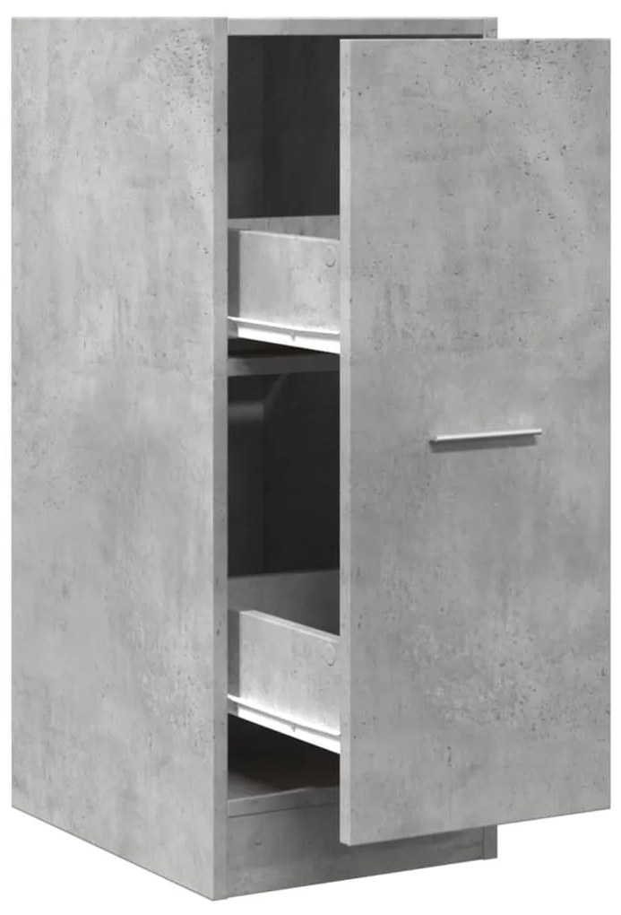 betonszürke szerelt fa patikaszekrény 30 x 41 x 77,5 cm