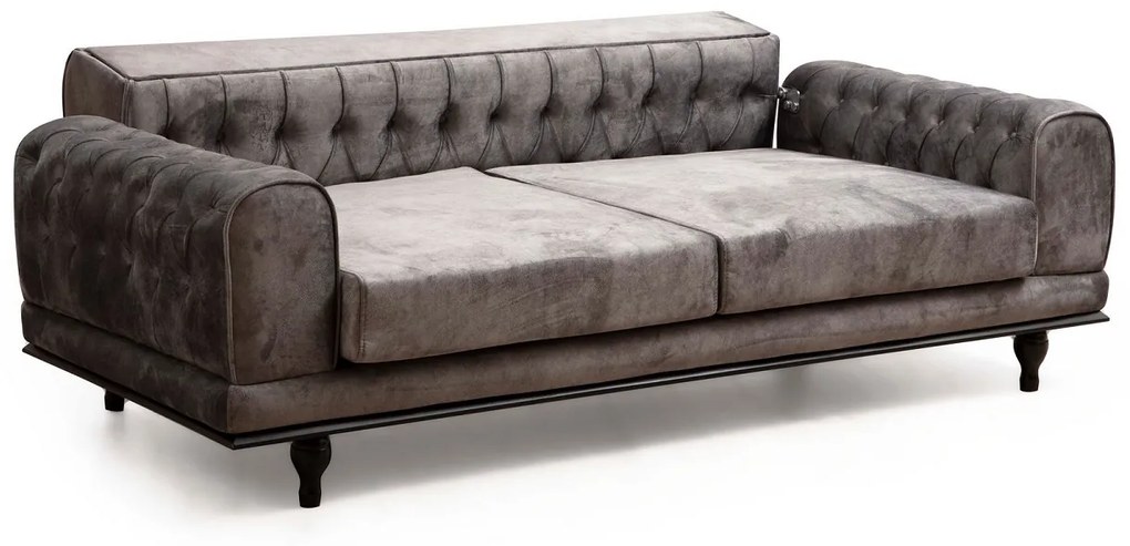 Design ágyazható kanapé Rococo 220 cm antracit