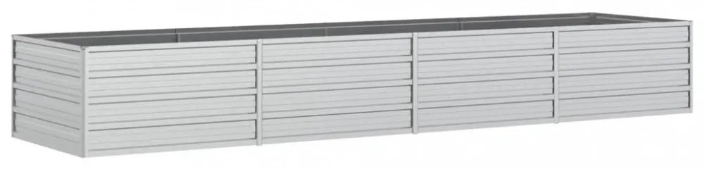 ezüstszínű horganyzott acél kerti magaságyás 320 x 80 x 45 cm