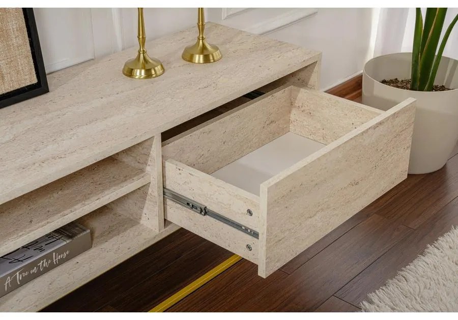 TV szekrény Escape 180 - Arany, Travertine
