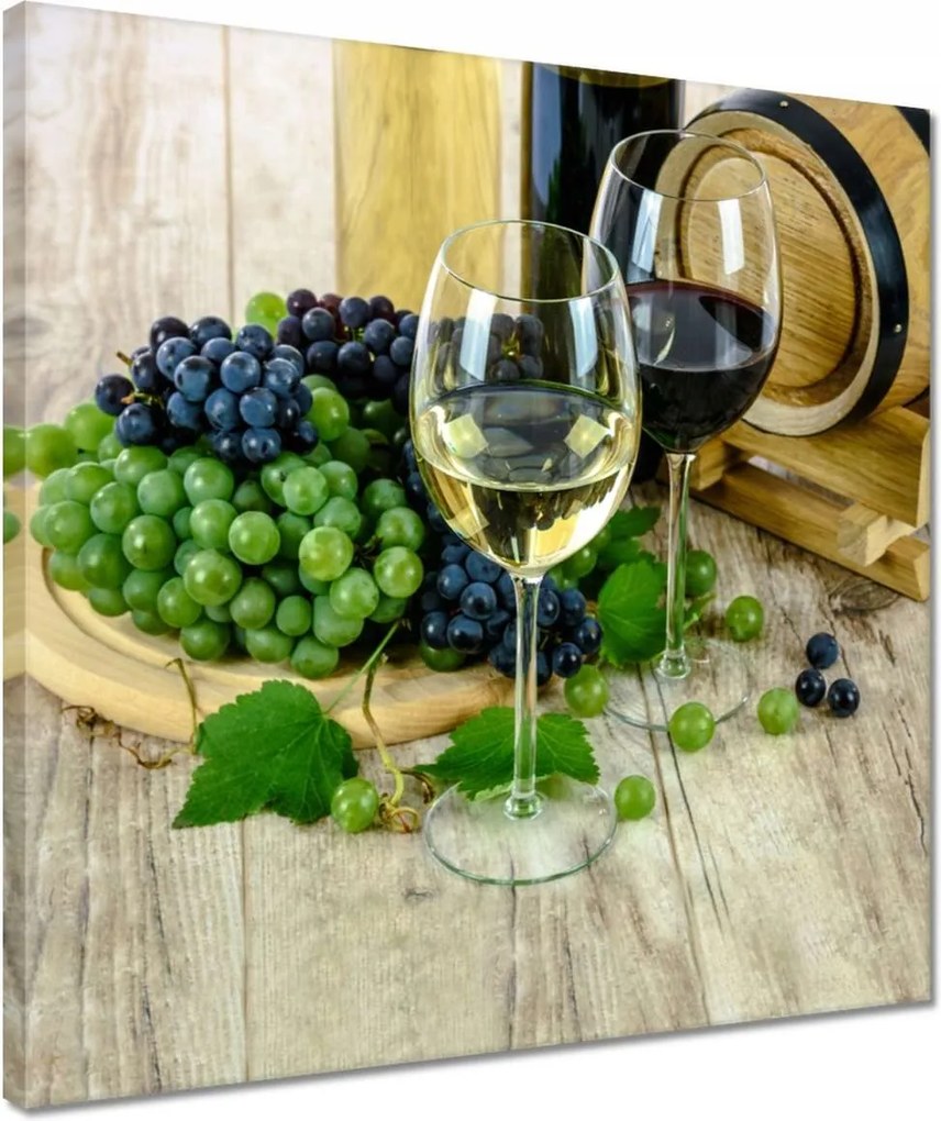 Vászonkép 40x40 Fehér szőlőbor