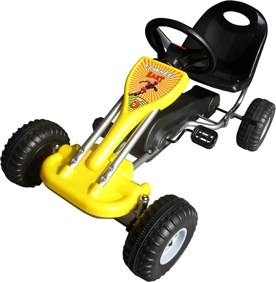 vidaXL pedálos gokart sárga
