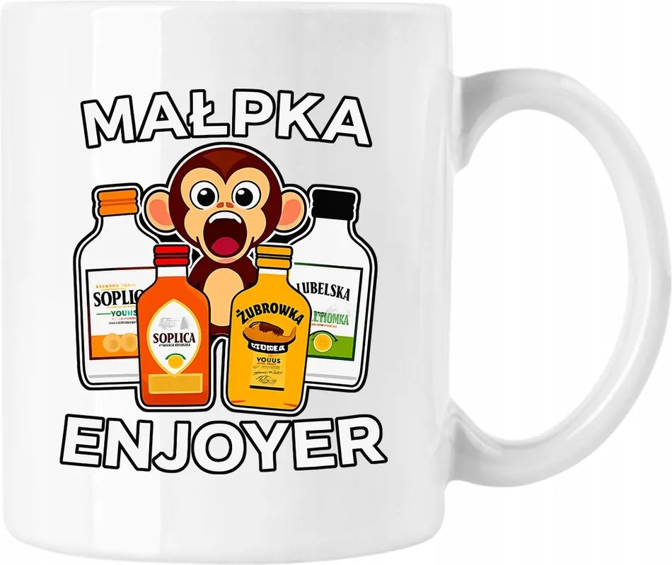 Bögre majom enjoyer vodka mém fehér 330ml
