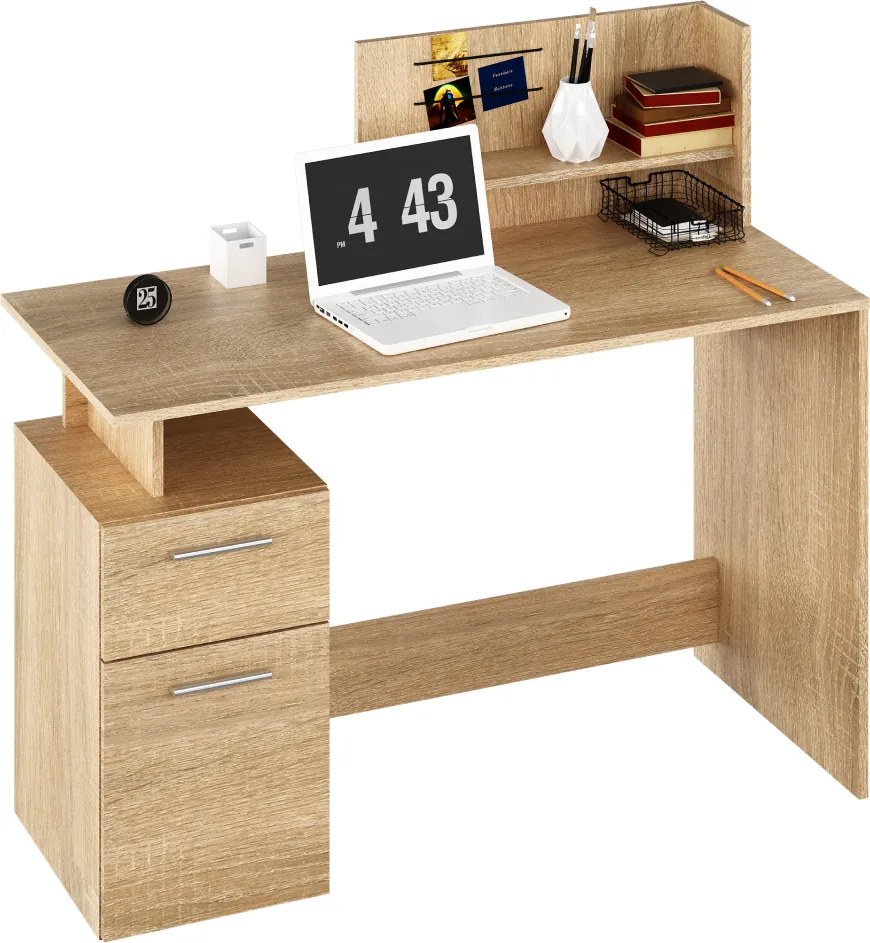 Számítógépasztal, sonoma tölgy, PLATON NEW