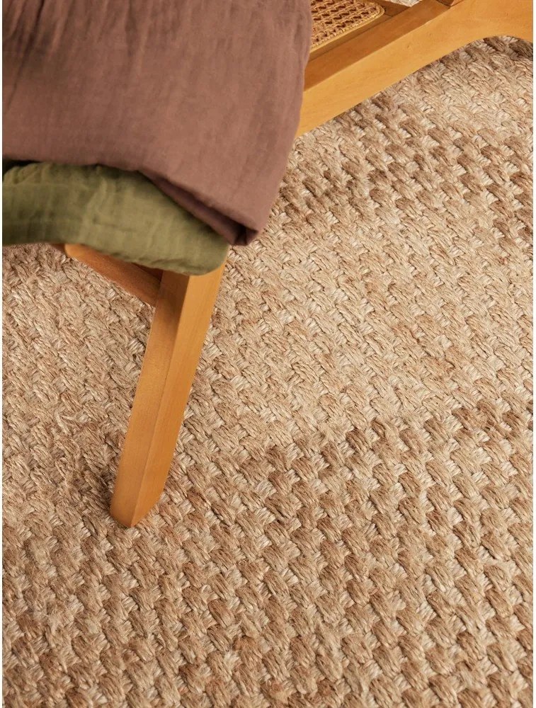 Natúr színű kétoldalas-kézi szövésű juta szőnyeg 200x300 cm Fjord – Hanse Home