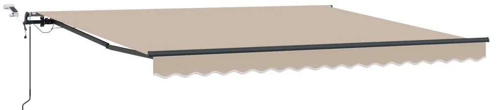 Automatikus Behúzható Napellenző LED-del Bézs 400x300 cm