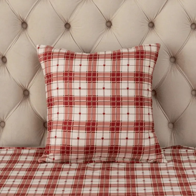 Mikroszálas párnahuzat TARTAN HEART 45x45 cm, színes