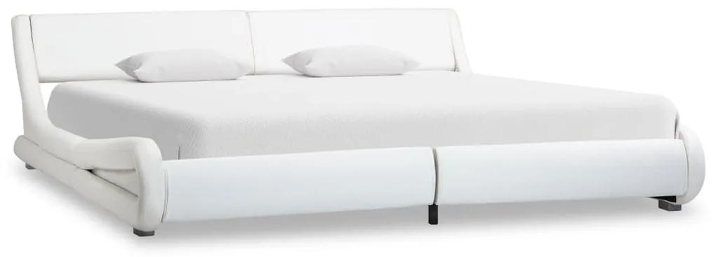 vidaXL fehér műbőr ágykeret 180 x 200 cm