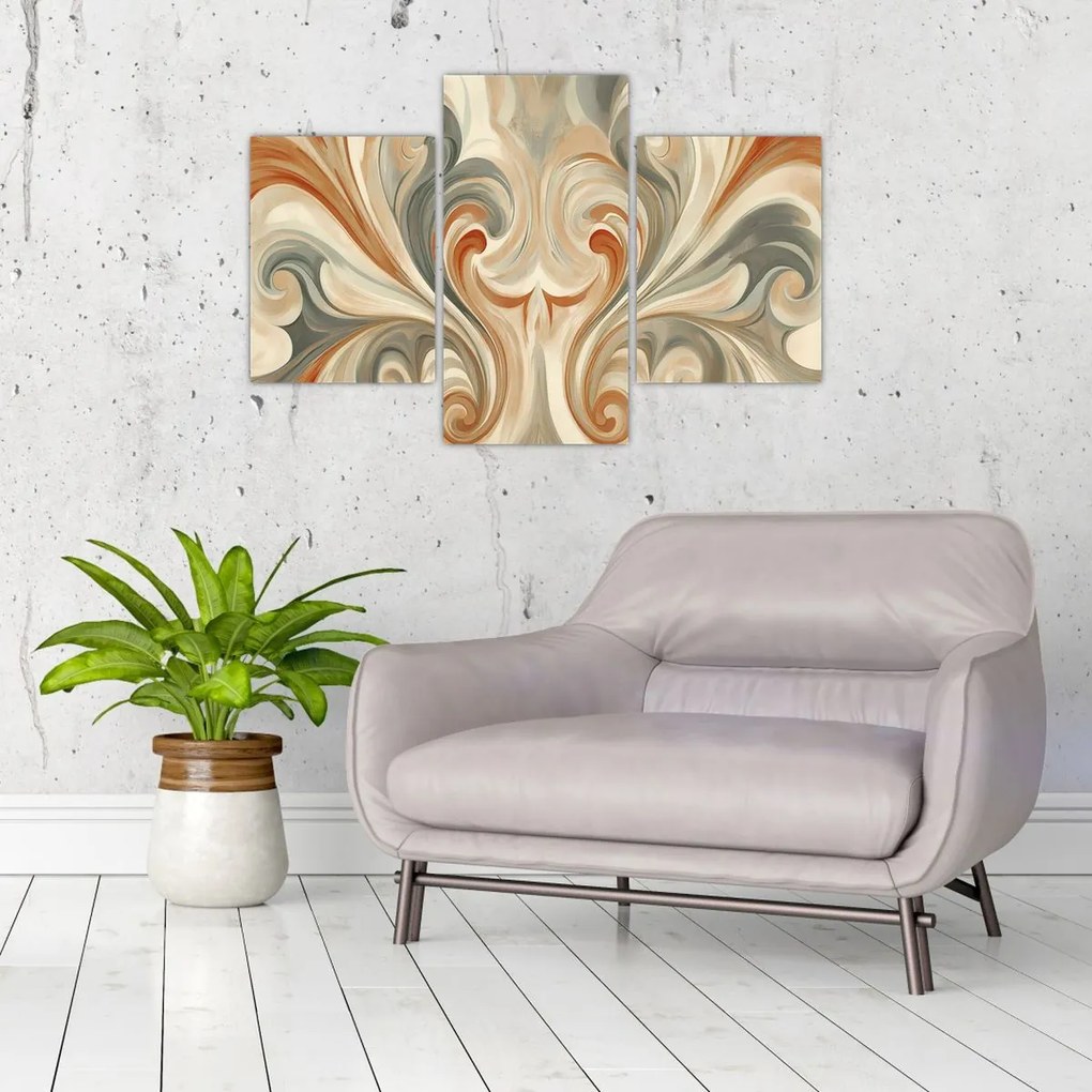Kép - Örvények földszínekkel (90x60 cm)