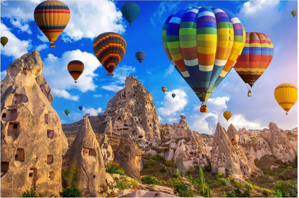 Kép - Hőlégballonok, Kappadókia, Törökország. (90x60 cm)